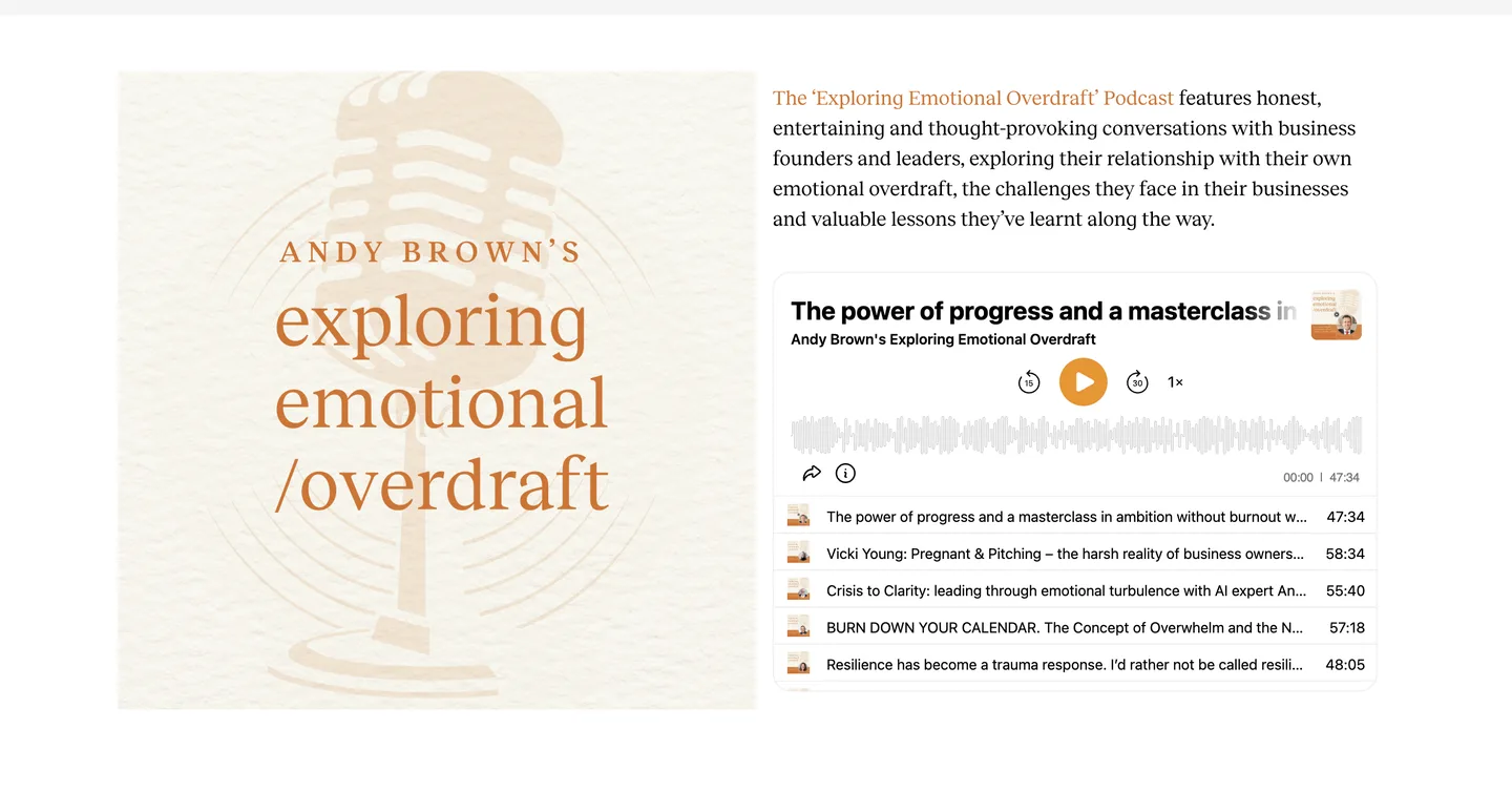 Emotional Overdraft website on desktop, screen 07